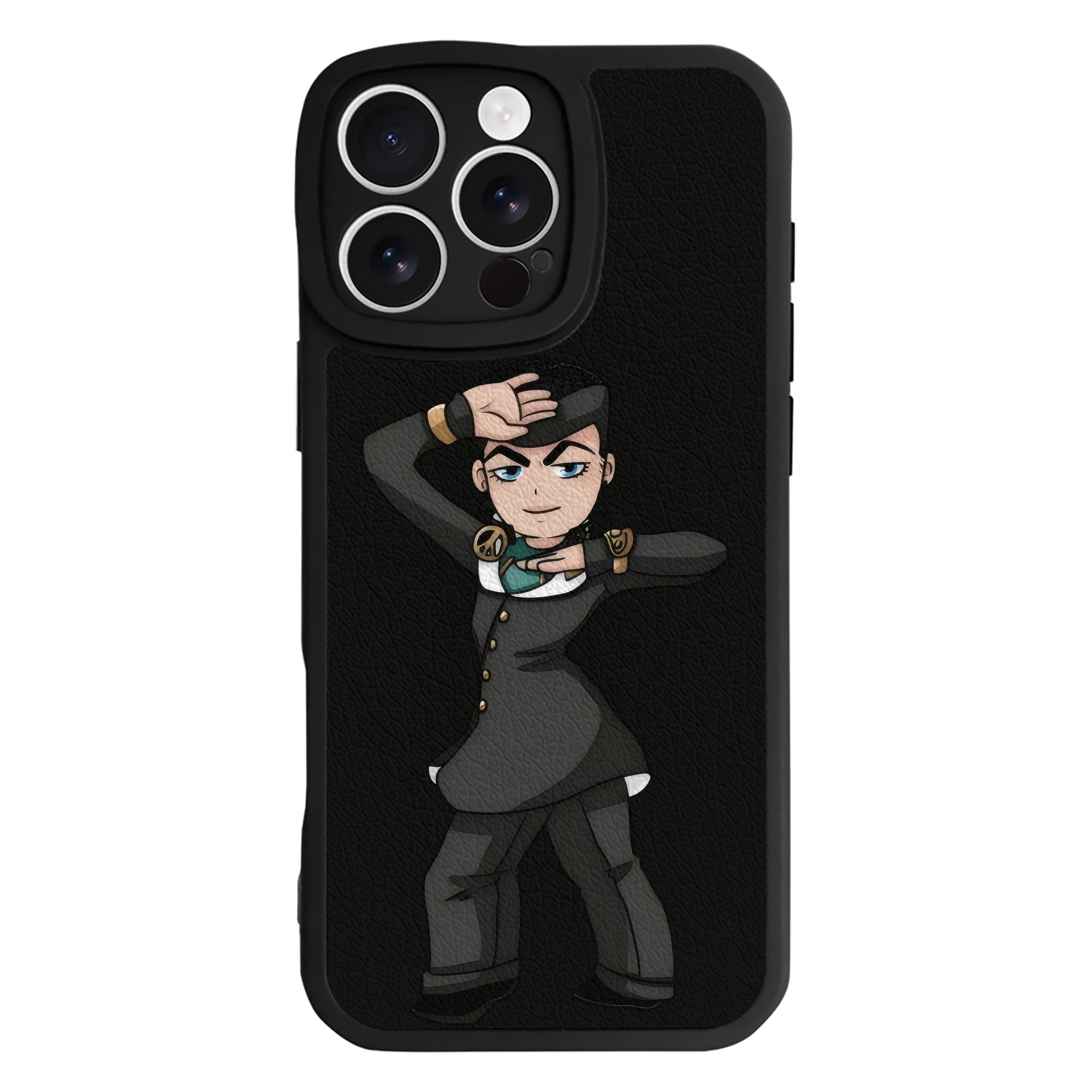 （画像用） ジョジョの奇妙な冒険 ひがしかた じょうすけ JoJo's Bizarre Adventure Higashikata Josuke 【iPhone 16シリーズ対応】シリコンスマホケース（レザー調） 材質：シリコン